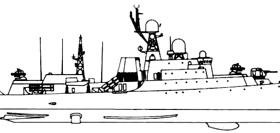 USSR submarine Project 1166.1 Gepard Class [Small Anti-Submarine Ship] - drawings, dimensions, figures